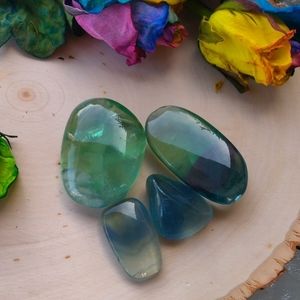 Large Multicolor Flourite Tumble stone